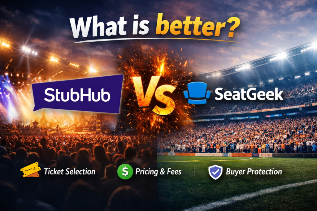 What is better, StubHub or SeatGeek?